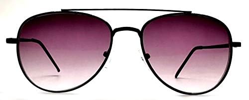 2-Pack Nearsighted Shortsighted Myopia Distance Driving Glasses for Men and Women Aviator Metal Wire Frame