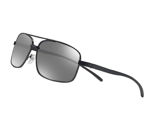 Polarized & Bifocal Reading Glasses Sunglasses for Men and Women Max UV400 Block Lightweight Sun Readers Outdoor Silver Mirror Lens,