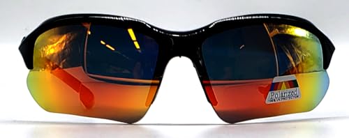 Polarized & Bifocal Sunglasses Reading Glasses for Men and Women Sports Wrap Mirror Fishing Baseball Cycling Red Blue Lenses