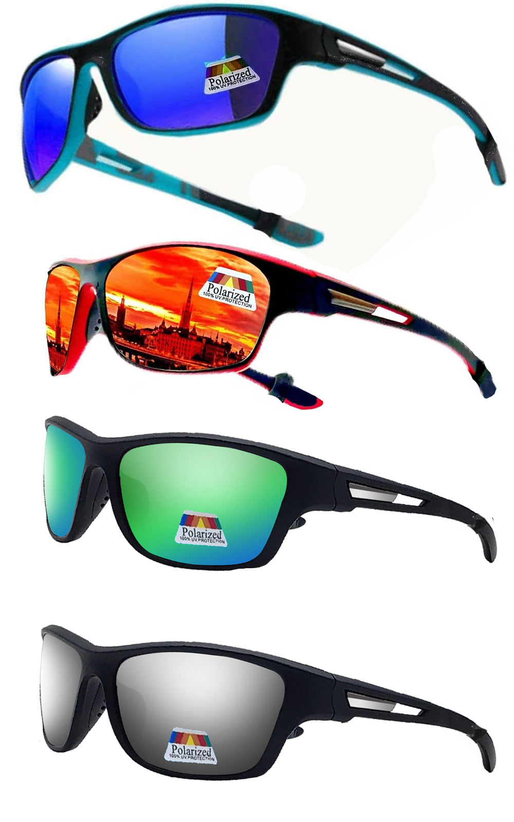 Polarized & Bifocal Sunglasses for Women Men w/Retainer Sports Wrap UV400 Protection Fishing Cycling Driving Mirror Lenses Sun Readers