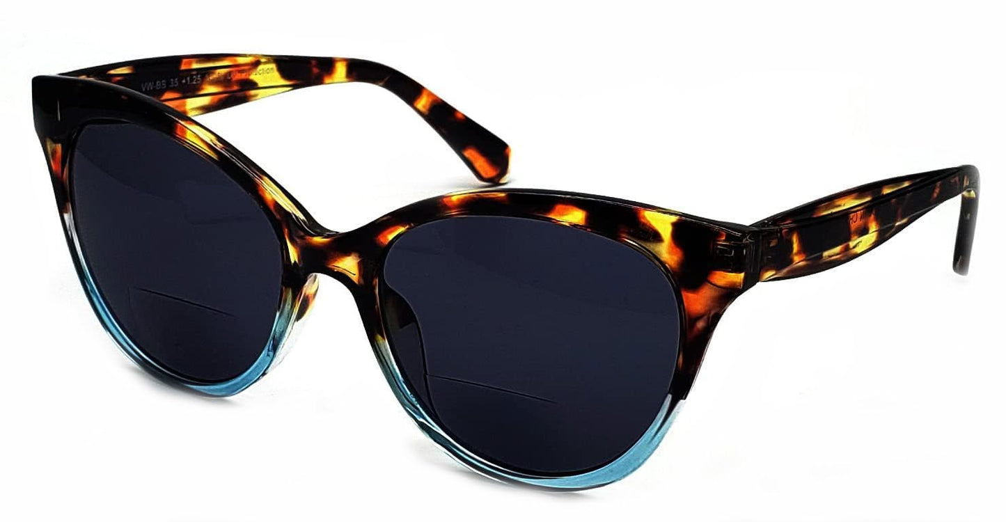 Polarized & Bifocal Reading Glasses Reader Sunglasses for Women UV Protection Cateyes Vintage Sun Reader 1.5 1.75 2.0 2.5 3.0