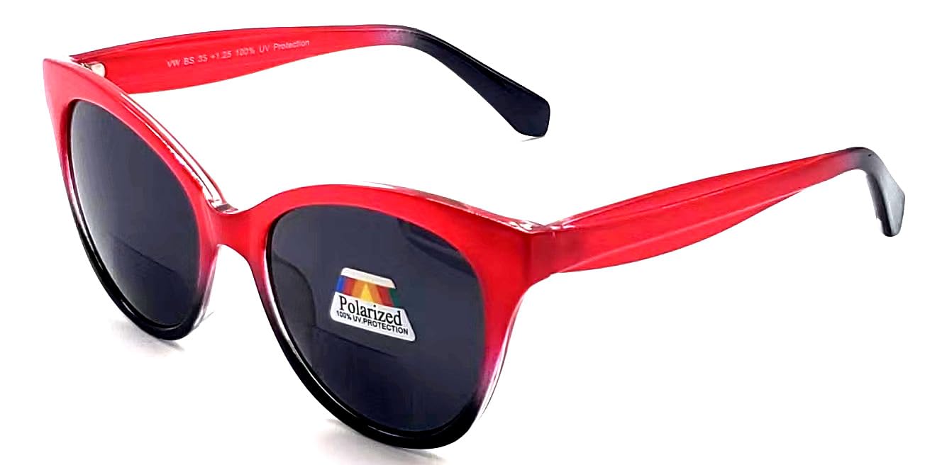 Polarized & Bifocal Reading Glasses Reader Sunglasses for Women UV Protection Cateyes Vintage Sun Reader 1.5 1.75 2.0 2.5 3.0