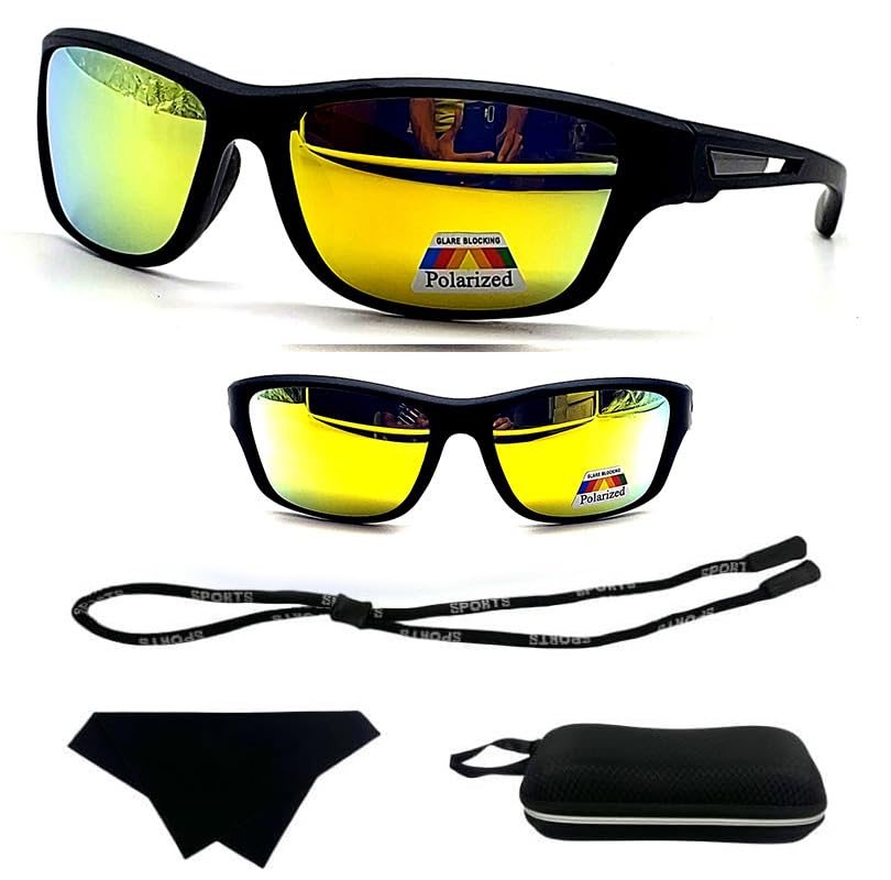 Polarized & Bifocal Sunglasses for Women Men w/Retainer Sports Wrap UV400 Protection Fishing Cycling Driving Mirror Lenses Sun Readers