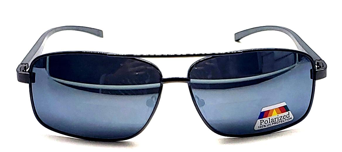 Polarized & Bifocal Reading Glasses Sunglasses for Men and Women Max UV400 Block Lightweight Sun Readers Outdoor Silver Mirror Lens,
