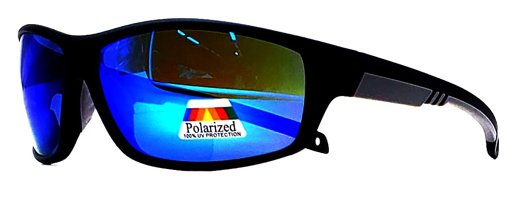 Polarized Bifocal Sunglasses Reading Glasses for Men and Women Sports Wrap Mirror Fishing Driving UV Protection Blue