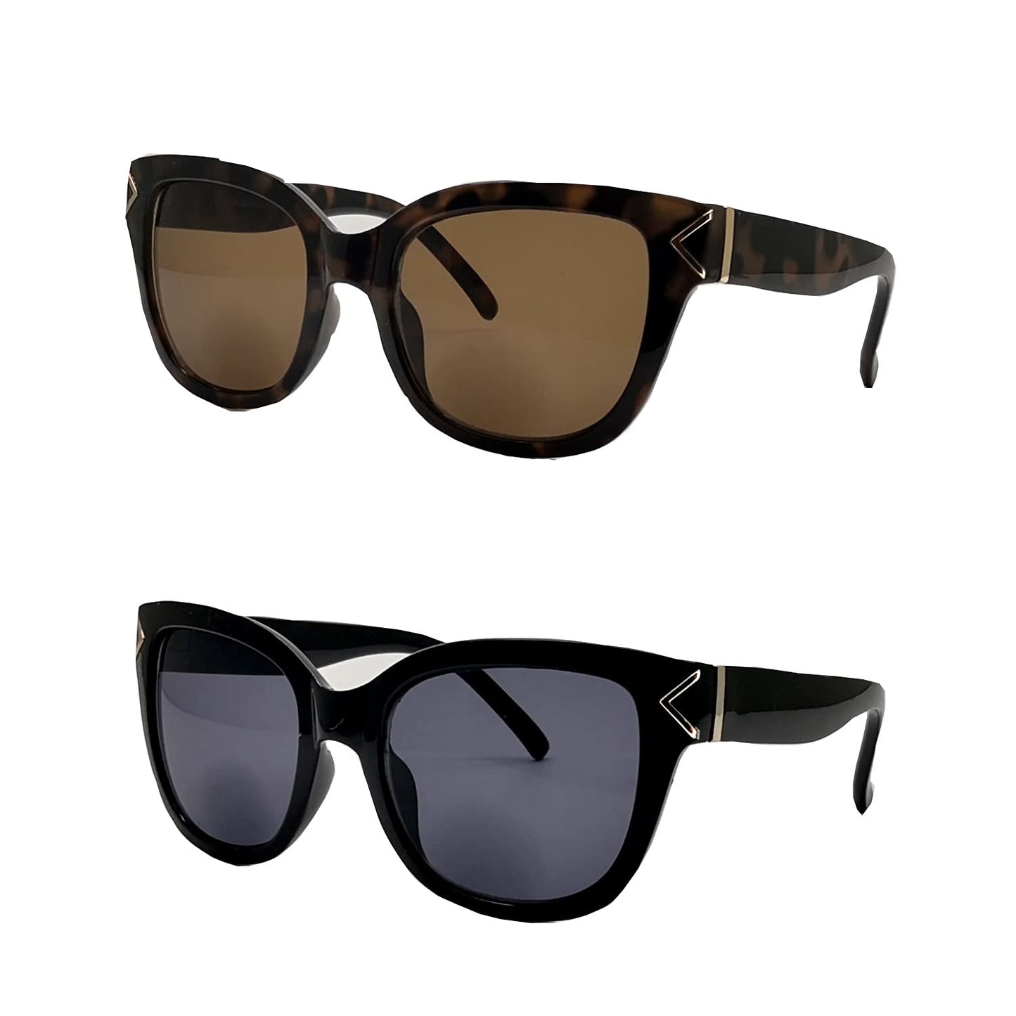 Bifocal Sunglasses Reading Glasses Women Designer Fashion Sun Readers (2-Pair) Outdoor UV100