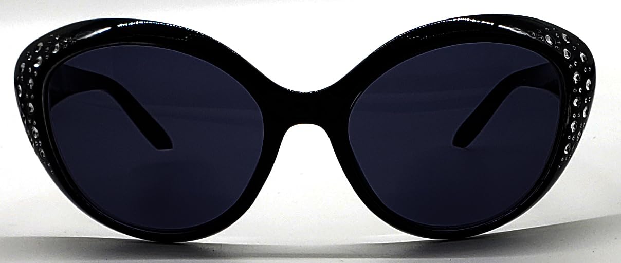 Polarized & Bifocal Readers Sunglasses for Women Rhinestone Cat Eyes Sun Reading Glasses UV100 Vintage Brown Black