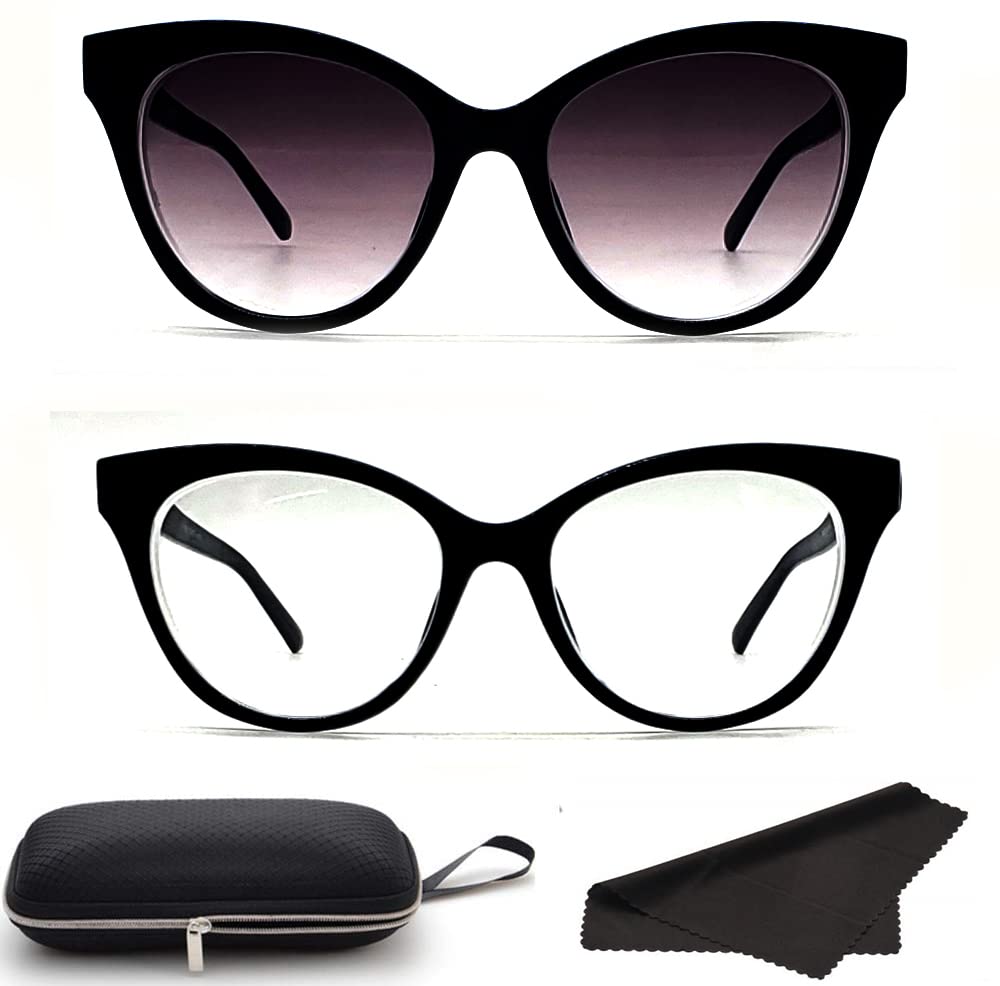 Nearsighted Myopia Driving Distance Shortsighted Glasses for Women 2-Pair Cat Eyes Vintage