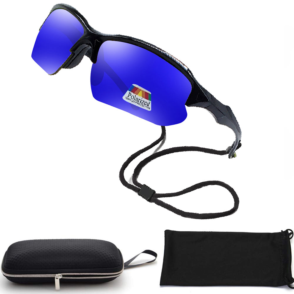 Polarized & Bifocal Sunglasses Reading Glasses for Men and Women Sports Wrap Mirror Fishing Baseball Cycling Red Blue Lenses
