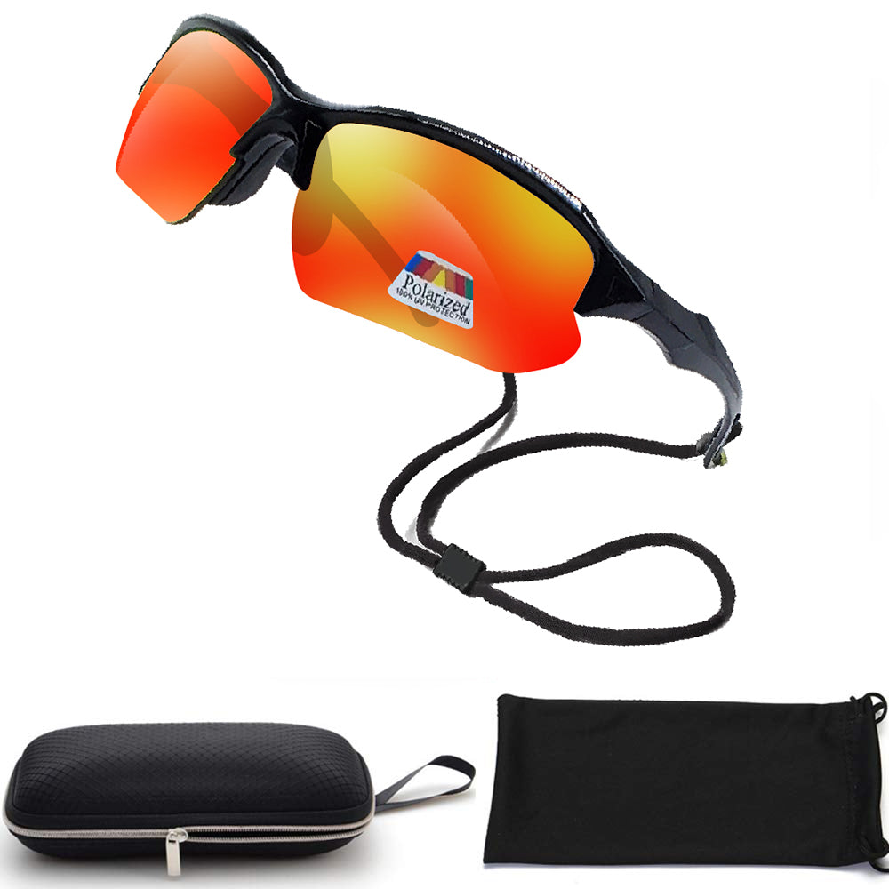Polarized & Bifocal Sunglasses Reading Glasses for Men and Women Sports Wrap Mirror Fishing Baseball Cycling Red Blue Lenses