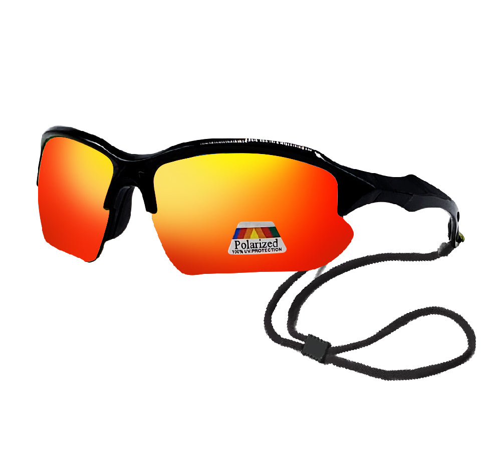 Polarized & Bifocal Sunglasses Reading Glasses for Men and Women Sports Wrap Mirror Fishing Baseball Cycling Red Blue Lenses