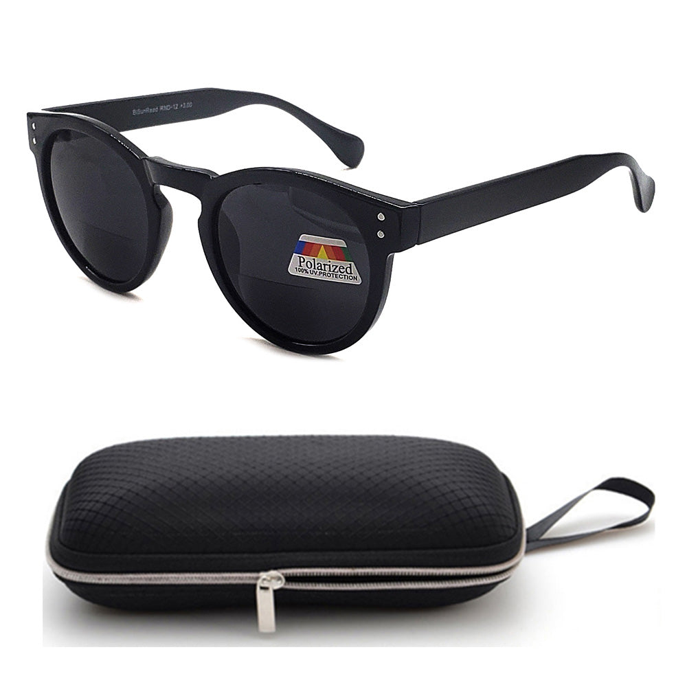 Polarized & Bifocal Sunglasses Reading Glasses for Men Women Round Oval Circle Black Vintage Classic Readers UV100 Block