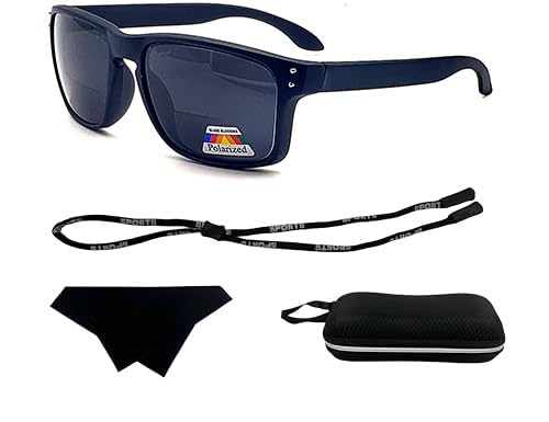 Polarized & Bifocal Reader Sunglasses for Men and Women Wrap Sports Sun Reading Glasses UV Protection Red Lenses