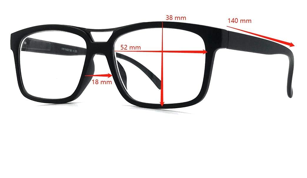 Nearsighted Glasses for Distance Driving Myopia Glasses for Men and Women (2Pairs) Rectangular Square Shape