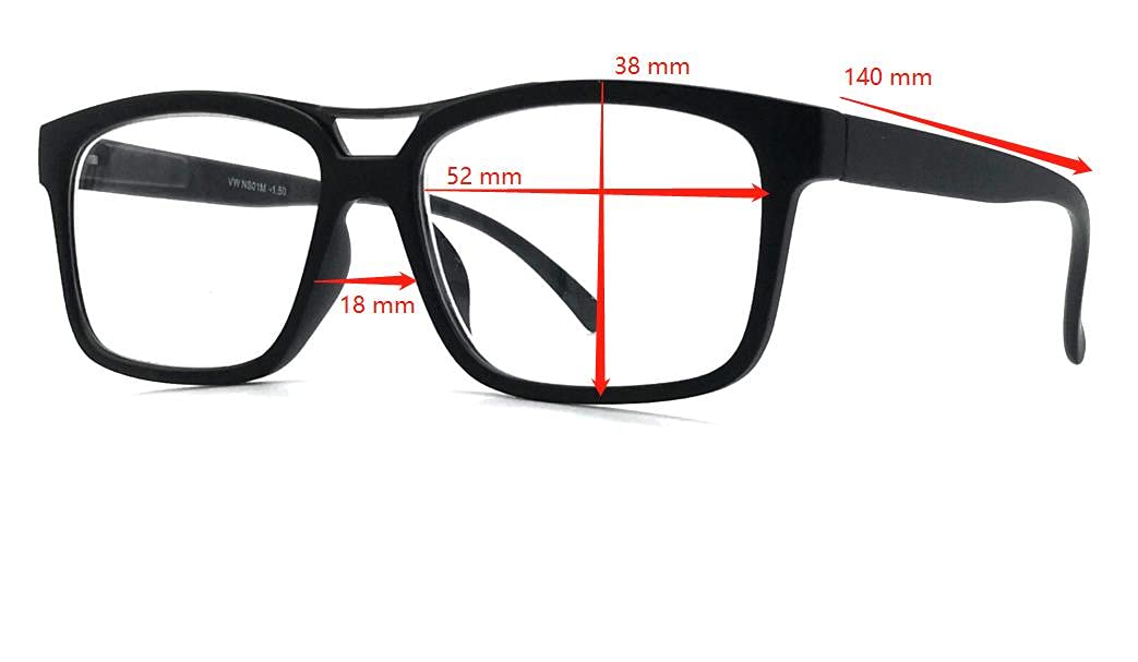 Nearsighted Glasses for Distance Driving Myopia Glasses for Men and Women (2Pairs) Rectangular Square Shape
