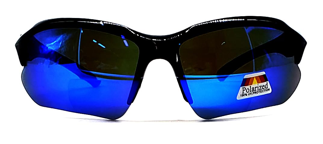 Polarized & Bifocal Sunglasses Reading Glasses for Men and Women Sports Wrap Mirror Fishing Baseball Cycling Red Blue Lenses