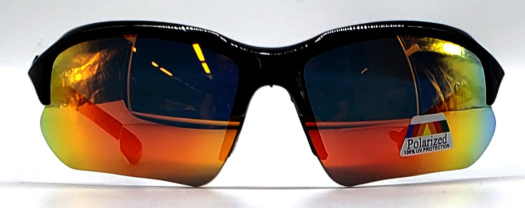 Polarized & Bifocal Sunglasses Reading Glasses for Men and Women Sports Wrap Mirror Fishing Baseball Cycling Red Blue Lenses