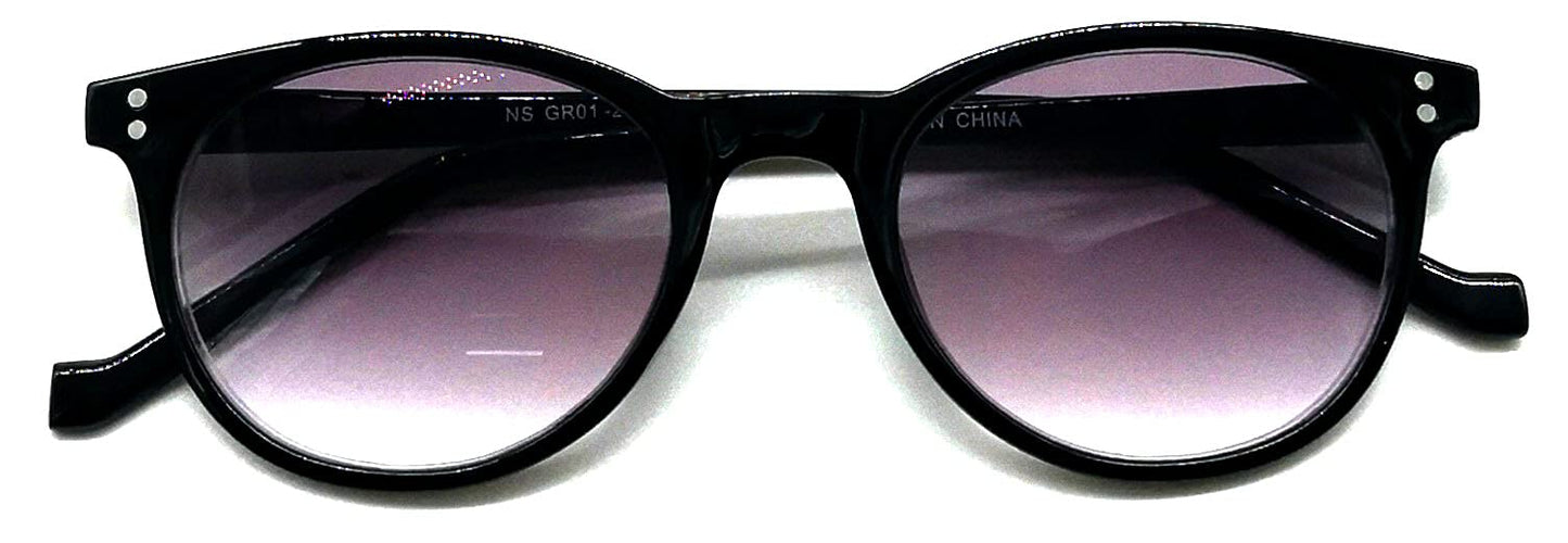 Nearsighted Distance Driving Myopia Glasses Men and Women (2 Pair) Shortsighted, Black Round Oval Circle Shape