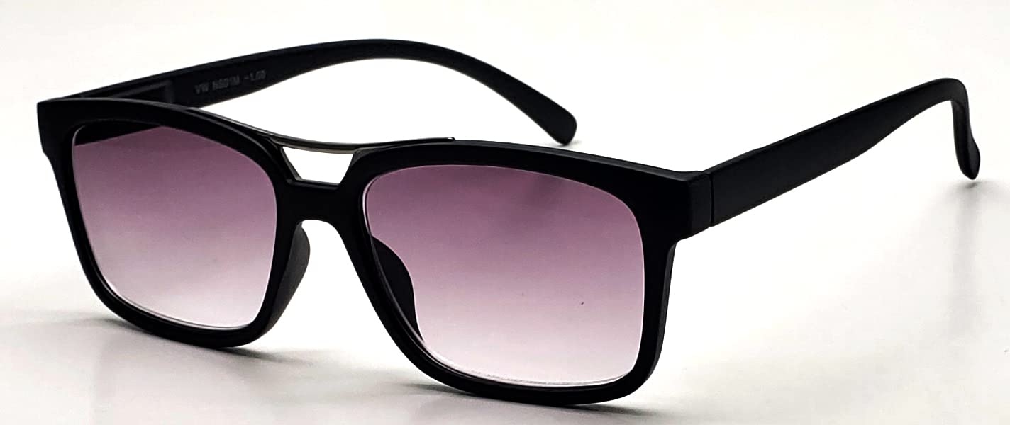 Nearsighted Glasses for Distance Driving Myopia Glasses for Men and Women (2Pairs) Rectangular Square Shape