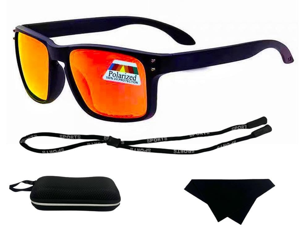 Polarized & Bifocal Reader Sunglasses for Men and Women Wrap Sports Sun Reading Glasses UV Protection Red Lenses