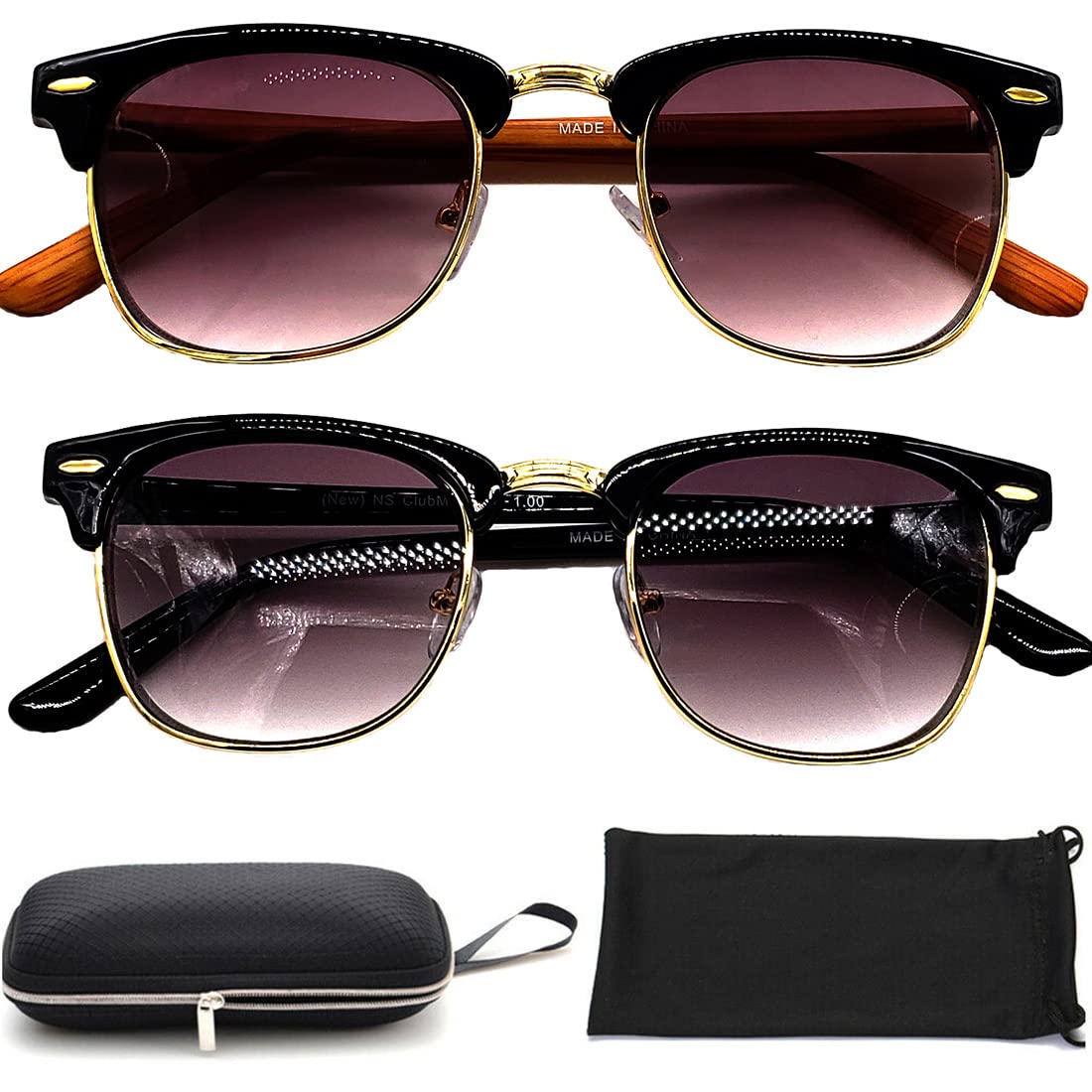 Nearsighted Myopia Driving Distance Shortsighted Glasses for Men and Women (2Pair) 1.00 1.50 -2.00 2.50 3.00 1.25