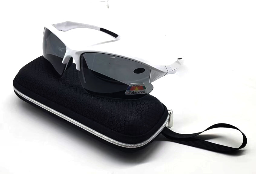 Polarized Bifocal Sunglasses for Men Women Sports Wrap UV100 White Frame