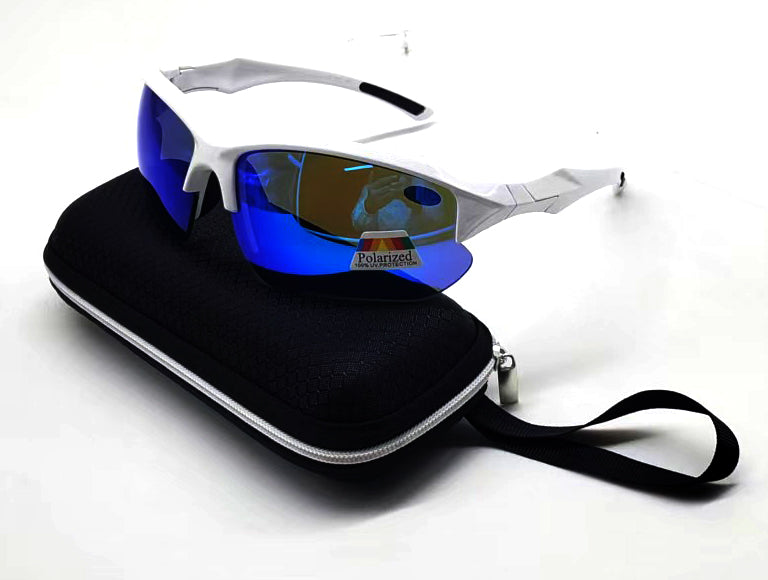 Polarized Bifocal Sunglasses for Men Women Sports Wrap UV100 White Frame