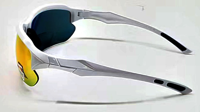 Polarized Bifocal Sunglasses for Men Women Sports Wrap UV100 White Frame